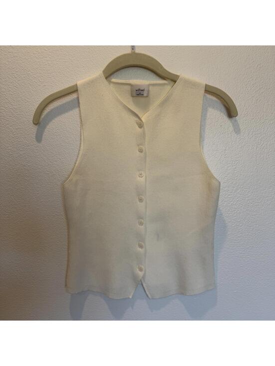 Aritzia Tops - Aritzia Wilfred Knit Button Front Sleeveless Top